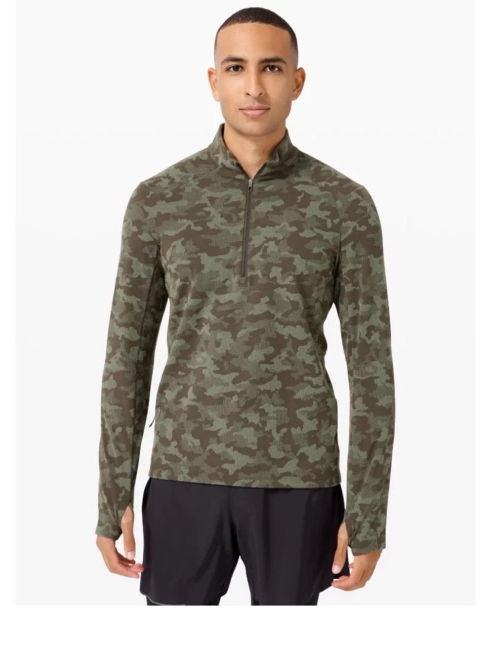 Lululemon Surge Warm 1/2 Zip in Camo Size Medium